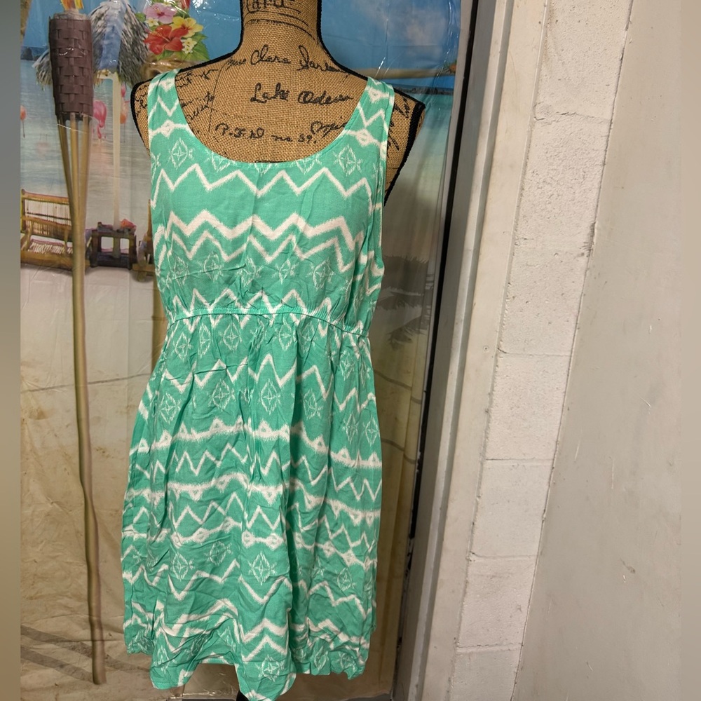 West Loop Mint Chevron Mini Dress